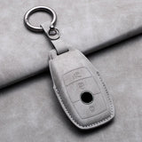 Car Key Cover For Mercedes Benz A C E S G Class GLC CLE CLA W177 W205 W213 W222 X167 AMG Leather Car Key Protective Cover Car