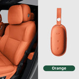 Leather Car Smart Key For Li Lixiang L7 L8 2022 2023 Fob Case Cover For Leading Ideal One Li Auto L9 Keychain Key Accessories