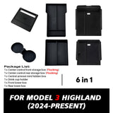 for Tesla Model 3 Highland 2024 Console Armrest Storage Organizer Interior Storage Box Interior Accessorie