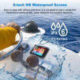 8 Inch Marine Waterproof Multimedia Player for ATV Golf Cart Marine Audio OEM