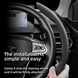Anti-Slip Segmented Suede Steering Wheel Cover for Proton Car Interior Accessory Hocasen