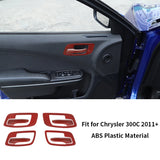 Interior Trim Cover Red Carbon Fiber for Chrysler 300C