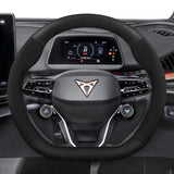 Cupra Suede Carbon Fiber Steering Wheel Cover Fit