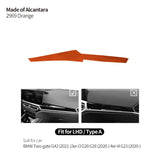 For BMW Two-gate G42 3er I3 G20 G28 4er I4 G23 Center Console Dashboard Trim Sticker Car Interior Accessories Made of Alcantara