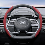 Ventilated Steering Wheel Leather Cover for Hyundai Ioniq Tucson