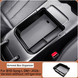 BYD Song L DM i Center Console Lower Layer Storage Box Leather Armrest Box Organizer Auto Interior Accessories Center Console