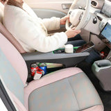 For Leapmotor T03 20-25 Central Console Armrest Box Leather Storage Box Wireless Charging Handrest Organizer with Cup holder