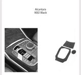 For BMW 3er G20 G21 G28 Center Console Panel and Knob Cover Trim Frame Sticker Car Interior Custom Accessories Made of Alcantara