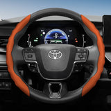 Sporty Wave-Shaped Leather Wheel Cover Toyota