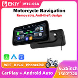 6.25 inch Wireless CarPlay GPS for Universal Motorcycles Android Head Unit EKIY