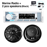 1Din Marine Boat Radio Bluetooth Stereo for ATV UTV