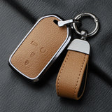Metal and Leather Car Key Case Cover for Honda CRV and Civic Models