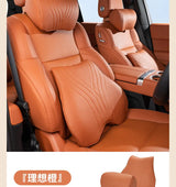 For Xpeng P7 G6 X9 P5 Car Neck Pillow Leather Lumbar Support Pillow Breathable Seat Waist Pad Cushion Auto Interior Accessories