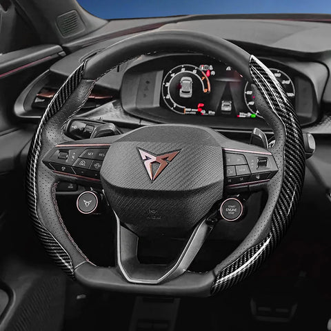 Carbon Fiber Steering Wheel Cover for Cupra Models Car Interior Accessory Hocasen