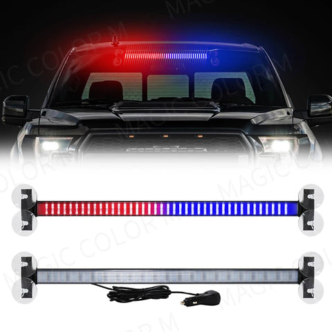 80-LED Traffic Advisor Strobe Light Bar Car Interior Accessory MAGIC COLORM
