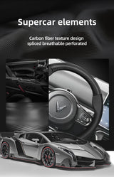 Steering Wheel Cover Carbon Fiber for Vinfast Vf 8 Car Interior Accessory Hocasen