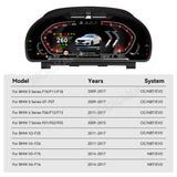 12.3-inch Digital Instrument Cluster for BMW X6 F16 2014–2017 Android Head Unit Aotsr
