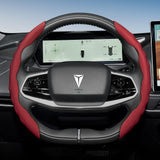 Wavy Sports Wheel Cover for Deepal S07 S09 L07 Car Interior Accessory Hocasen Red 2-Piece Set