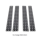 Window Cover Trim Black Aluminum for Dodge Ram 1500