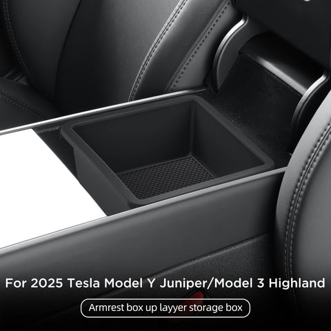 Smabee for Tesla Model Y Launch 2025 Juniper/Model 3 Highland Car Center Console Armrest Storage Box Tray Accessories Tidying