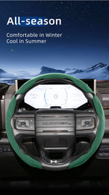 Split Snap-On Suede Steering Wheel Cover for GMC