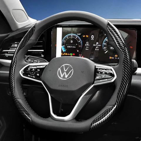 Carbon Fiber Texture Wheel Cover for VW Golf Tiguan Car Interior Accessory Hocasen