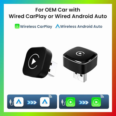 Wireless CarPlay Android Auto USB Adapter for Wired Systems CarPlay Adapter ANYFAR