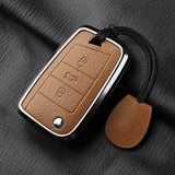 Aluminum Alloy Goatskin Car Key Case Cover For VW Golf 7 mk7 Skoda Octavia A7 Tiguan MK2 SEAT Ateca Leon FR 2 Ibiza