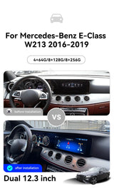 24.6-Inch Dual Screen Android Head Unit for Mercedes E Class Android Head Unit Aotsr