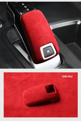 For Peugeot 508 2008 4008 5008 Gear Shift Knob Boot Cover Trim Stickers Car Premium Interior Tuning Accessory Made of Alcantara