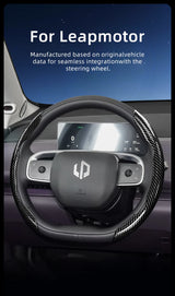 Steering Wheel Cover Carbon Fiber for Leapmotor T03 C10 Car Interior Accessory Hocasen
