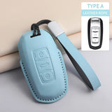 Car Key Case Cover for Geely New Coolray 2023-2025 X6 Emgrand Global Hawk GX7 PU Leather Car Keychain