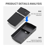 SMABEE for VW ID.7 Armrest Storage Box Car Central Tray Organizer Accessories Tidying Black Armrest Box Storage smabee