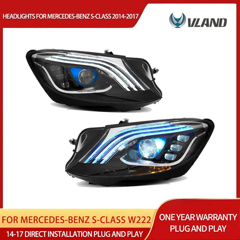 LED Matrix Headlights for Mercedes-Benz S-Class 14-17 Headlight Assembly Vland
