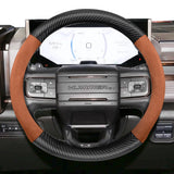 Suede Matte Carbon Fiber Steering Cover for GMC Sierra Car Interior Accessory Hocasen