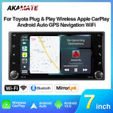 Android 13 Head Unit 7 inch Wireless CarPlay for Toyota