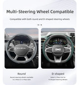 Breathable Leather Steering Wheel Cover for Dacia Cars