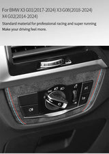 BMW X3 G01 X3 G08 X4 G02 Car Headlight Switch Control Panel Trim Frame Sticker Car Interior Accessory OEM