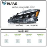 Matrix Headlights Blue DRL for Lexus IS250 IS350 Car Interior Accessory Vland