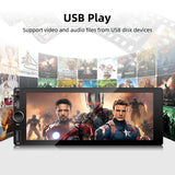 6.86-inch Wireless CarPlay Android Auto 1-Din Stereo Head Unit
