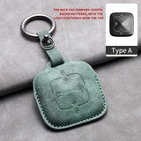 Leather Car Key Case For ZEEKR 001 009 7X - Sheep Suede Protector & Holder