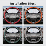 GMC Wave-Shaped Segmented Leather Steering Cover Car Interior Accessory Hocasen