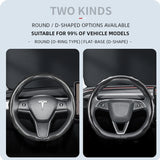 Carbon Fiber Wheel Cover for Tesla Model 3 Y S X Car Interior Accessory Hocasen