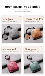 Leather Car Key Case For ZEEKR 001 009 7X - Sheep Suede Protector & Holder