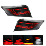 Tail Light Assembly Dynamic Signal for Toyota Vios 2014-2018 Car Interior Accessory MAGIC COLORM Smoked Red Lens