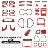 Interior Trim Cover Red Carbon Fiber for Chrysler 300C Car Interior Accessory HEBE