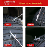 Practical Car Tire Stone Cleaning Tool Automotive Accessory OEM