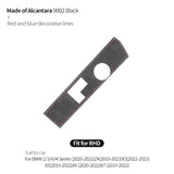 Top Suede Gear Shift Knob Panel Cover Trim Frame Sticker for BMW Series