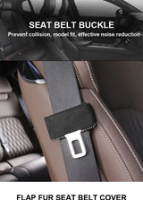 Flip Fur Seat Belt Buckle Covers for Volvo Models Car Interior Accessory LINGLUYANG
