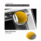 For Audi Q3 Q2 A1 Sport Gear Shift Knob Boot Decorative Trim Sticker Car Premium Interior Tuning Accessories Made of Alcantara